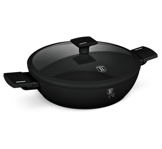 BERLINGERHAUS Pánev s titanovým povrchem a poklicí 30 cm Matte Black Collection BH-8186 BERLINGERHAUS Pánev s titanovým povrchem a poklicí 30 cm Matte Black Collection BH-8186