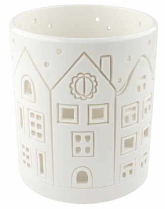 Aromalampa porcelánová domky 10,5 x 13,5 cm