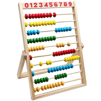 Dřevěné počítadlo se stojanem