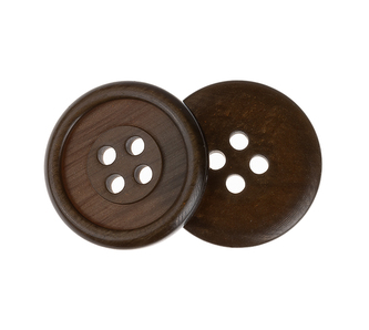 Knoflík - sada 3 ks - hnědá, zlatá - prům. 20 mm