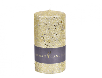 Svíčka GLAMOUR NEW VÁLEC vánoční d7x14cm