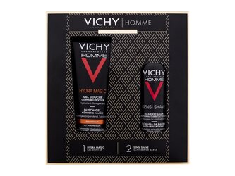 Vichy Homme gel na holení Homme Sensi Shave 200 ml + sprchový gel Homme Hydra Mag C 200 ml