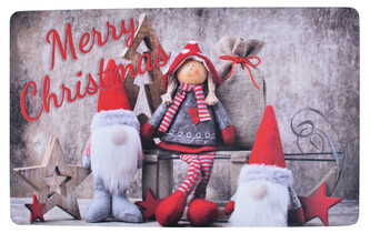 Vánoční gumová rohožka - předložka CHRISTMAS Merry Christmas 45x75 cm Mybesthome