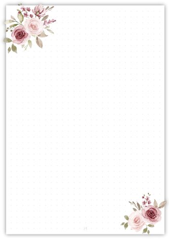 Tečkovaný trhací blok A5 - Růže