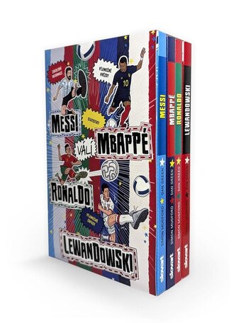 Fotbalové superhvězdy BOX 1-4 (Messi, Ronaldo, Mbappé, Lewandowski)