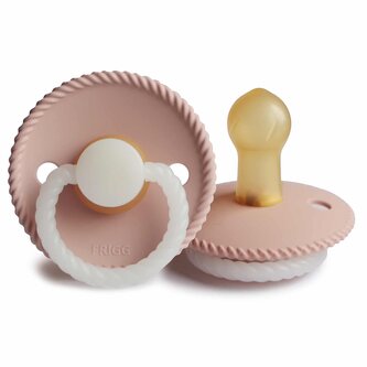 CUMLÍK FRIGG ROPE NIGHT BLUSH, 0-6M, KAUČUK