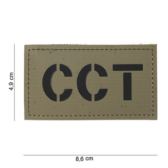 Gumová nášivka 101 Inc nápis CCT - coyote