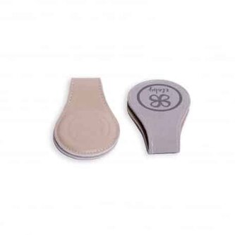 KOŽENÉ KLIPY CLOBY - BÉŽOVÉ