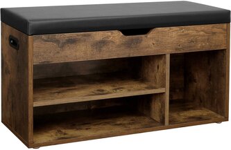 Botník se sedákem Houseland Liam hnědý/černý