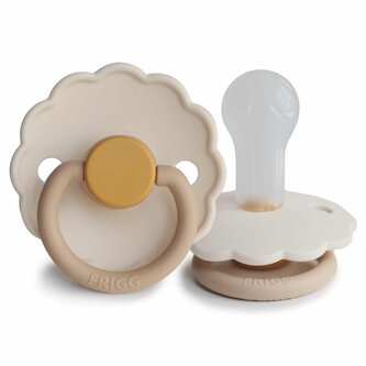 CUMLÍK FRIGG DAISY COLORBLOCK CHAMOMILE, +6M, SILIKÓN