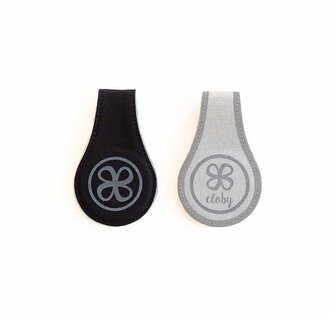 REFLEXNÉ KLIPY CLOBY Z PLÁTNA - ČIERNE