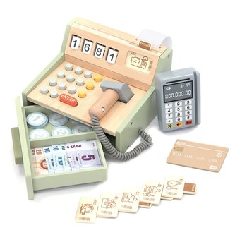 UMU® Pokladna pro děti s příslušenstvím od 3 let - Dětský obchod, Dřevěná hračka