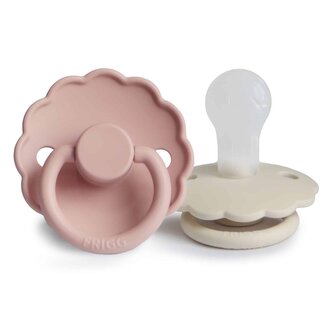 DVOJBALENIE CUMLÍKOV FRIGG DAISY BLUSH/ CREAM, 0-6M, SILIKÓN