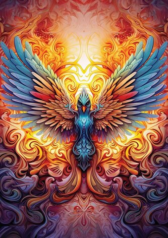 ART PUZZLE Puzzle Barevný Fénix 1000 dílků