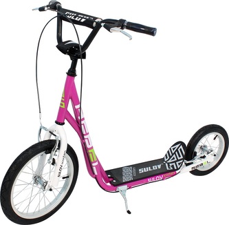 Koloběžka SULOV® REBEL 16"/12", fialovo-bílá