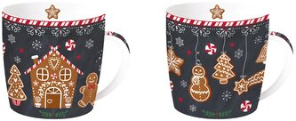 Dva porcelánové hrnky na čaj Gingerbread