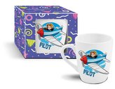 hrnek 340ml PILOT, dětský, DB, keramika