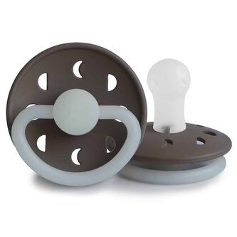 OKRÚHLY CUMLÍK FRIGG MOON PHASE PORTOBELLO NIGHT, 0-6M, SILIKÓN