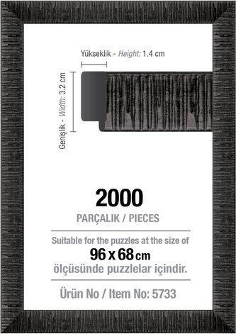 ART PUZZLE Rám na puzzle 96x68cm Black (5733)