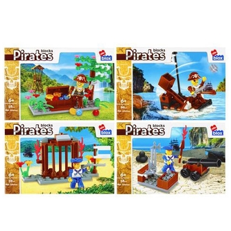 Stavebnice Piráti - 4 druhy