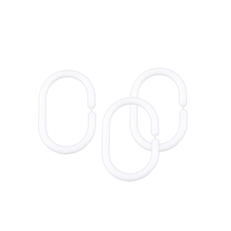 Kroužky na sprchový závěs náhradní 30ks bílá