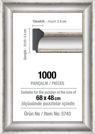 ART PUZZLE Rám na puzzle 68x48cm White (5743)