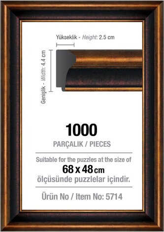 ART PUZZLE Rám na puzzle 68x48cm Brown (5714)