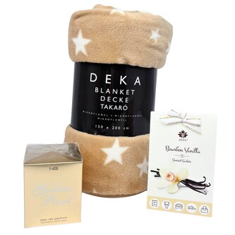 HOME ELEMENTS Vánoční set deka mikroflanel, parfém a vonné sáčky