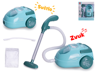 Vysavač 15cm na baterie se světlem a zvukem v krabičce