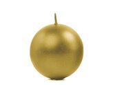 Świeca metalizowana Kula złoty 8cm 6szt