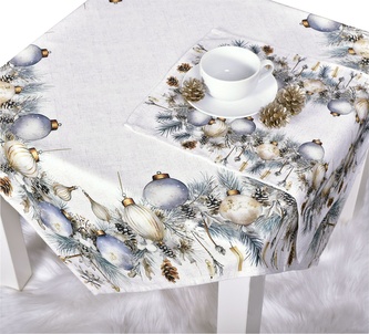 Ubrus vánoční, Vánoční ozdoby 40 x 140 cm Ubrus vánoční, Vánoční ozdoby 40 x 140 cm