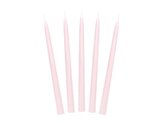 Świeca stożkowa matowa j. różowy 24cm 10szt