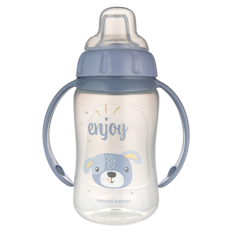 Canpol babies Hrneček tréninkový CUTE ANIMALS se silikonovým pítkem 320ml pejsek