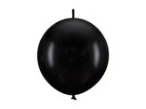 Balony z łącznikiem Pastel Black 28cm 20szt