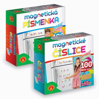 Sada Magnetická písmenka+Magnetická čísla na lednici (Bundle)