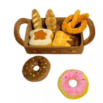 Pečivo v košíku - plyšová hračka