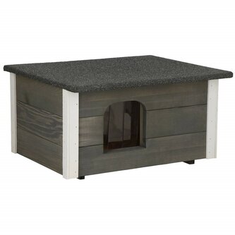 Dřevěná bouda pro psa 54x39x30 cm SPRINGOS DH001 šedá Dřevěná bouda pro psa 54x39x30 cm SPRINGOS DH001 šedá