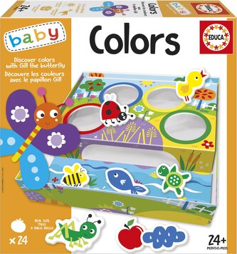 EDUCA Baby Třídění barev s motýlem Gillem 4x6 dílků