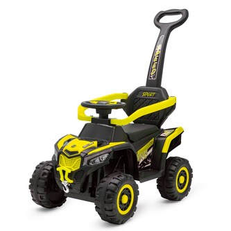 Dětské elektrické odrážedlo Baby Mix Ruggy s vodící tyčí žluté Dětské elektrické odrážedlo Baby Mix Ruggy s vodící tyčí žluté