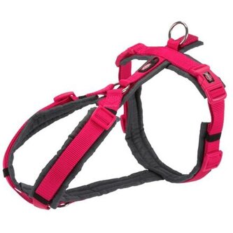 PREMIUM trekingový postroj, fuchsia/grafit - L:hruď:70-85cm/25mm