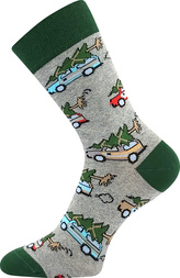 Lonka® ponožky Damer auta 43-46 (29-31) 3 páry