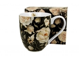 Porcelánový hrnek XXL English Roses Black 1000 ml v krabičce