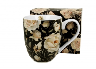Porcelánový hrnek XXL English Roses Black 1000 ml v krabičce