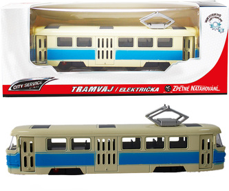 Kovová TRAMVAJ 1:90 modrá