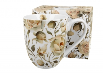 Porcelánový hrnek XXL English Roses WHITE 1000 ml v krabičce