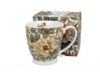 Porcelánový hrnek PEONY WHITE 510 ml v dárkové krabičce