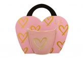 Porcelánový hrnek Heart 460 ml v dárkové taštičce