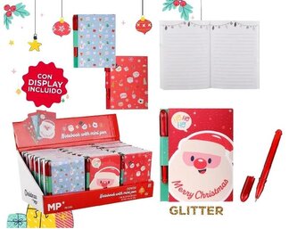 Notes świąteczny z mini długopisem MIX