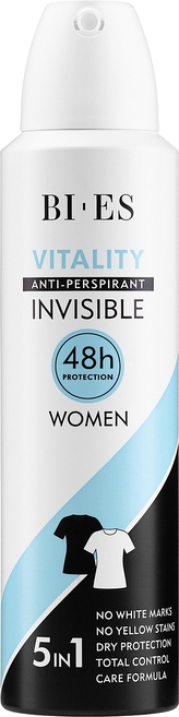 BI-ES Anti-perspirant deo 48h Invisible / Vitality 150ml NEW!