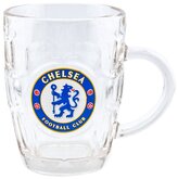 Sklenice pivní korbel FC Chelsea: Velký barevný znak klubu (objem 500 ml)
